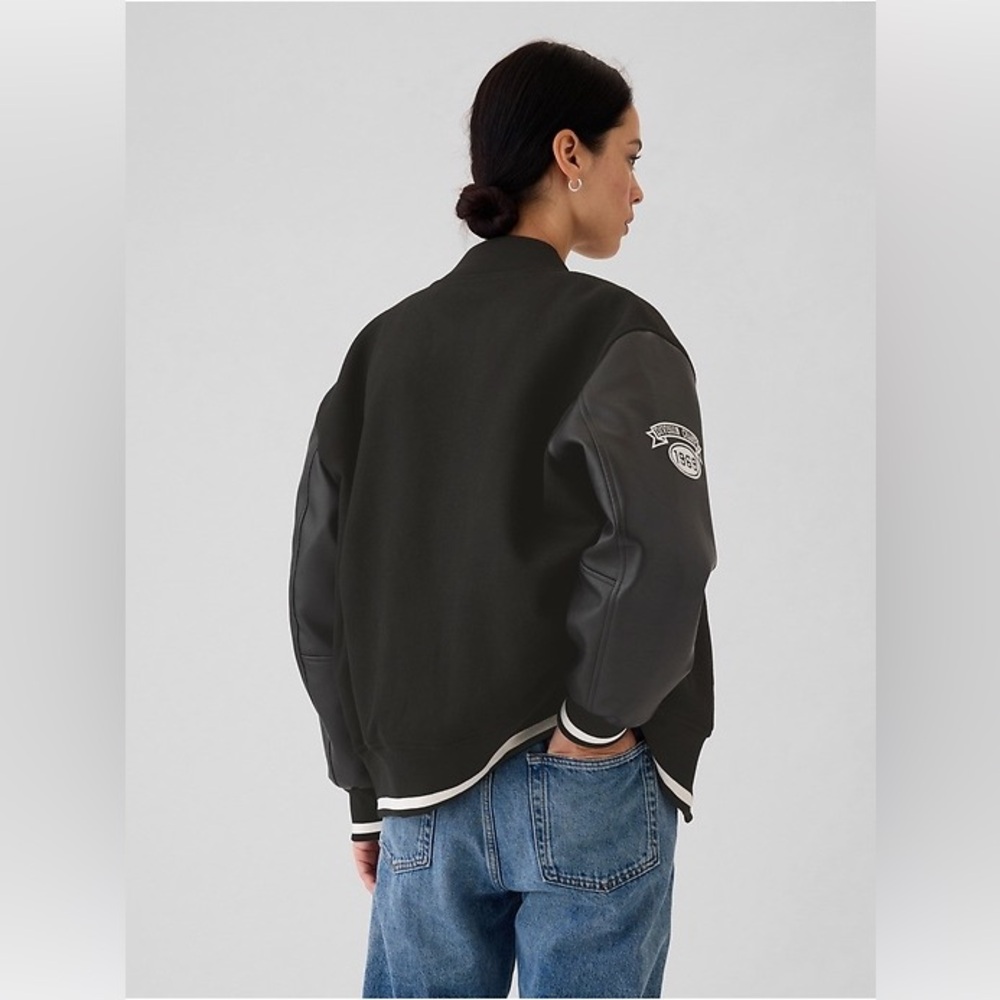 GAP Wool Varsity Logo Boyfriend Jacket - Size XL - NWOT! - UNISEX FIT - Picture 7 of 9